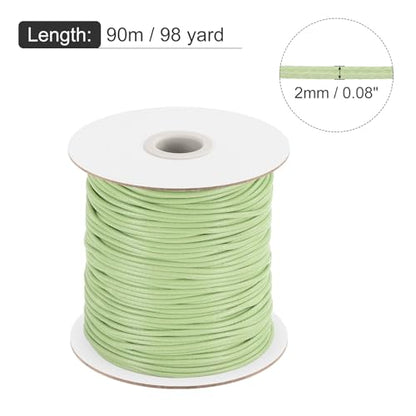 Waxed Cord 2mm Waxed Polyester Cord 98 Yard Wax String for Bracelet Making
