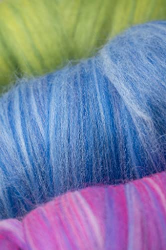 Multi Colored Natural Wool roving