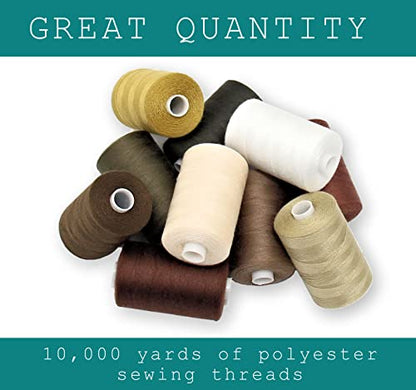 Sewing Thread in Brown Color Tones (30000 Foot)
