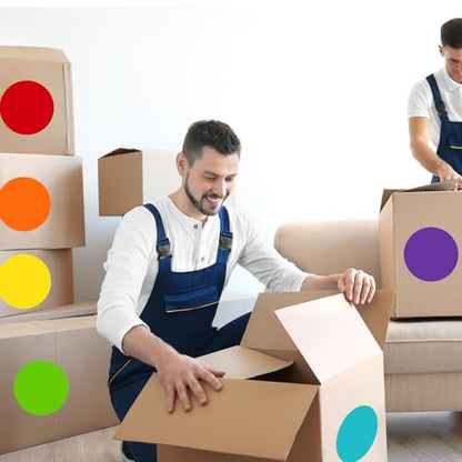 6" Round Large Colored Stickers Labels