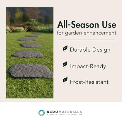 TierraVerde Natural Rock Rubber Stepping Stones (4 Count)