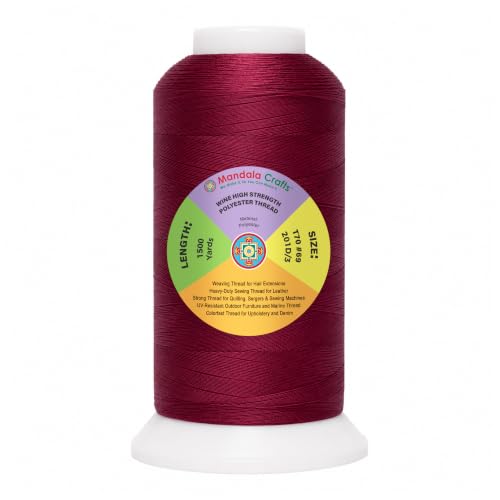 Wine Tex 70 Polyester Heavy Duty Thread for Upholstery