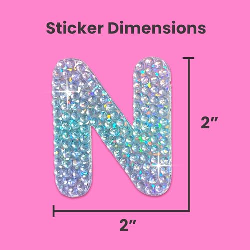 Sparkly Rhinestone Alphabet Letter Sticker N