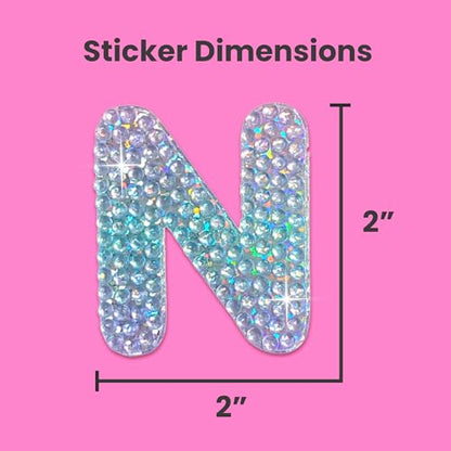 Sparkly Rhinestone Alphabet Letter Sticker N