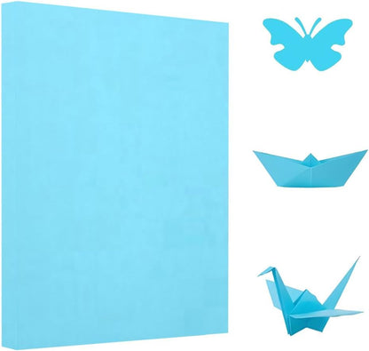 A4 Origami Paper Light Blue 100 Sheets, 8.27×11.7 inch Double Sided Color Easy Fold Big Origami Paper A4 Colored Copy Paper Thin 70gsm for Beginners, DIY handwork Art and Craft Projects (210 x 297 mm) - Crafty Corner