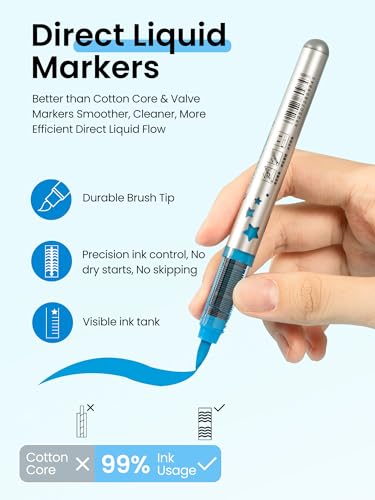 Acrylic Paint Markers 12 Blue Colors (12 Count)