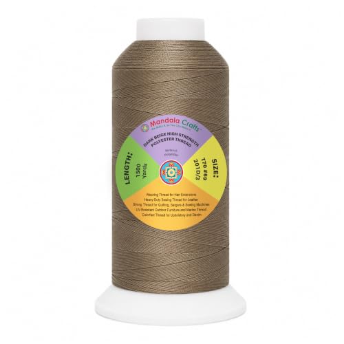 Dark Beige Tex 70 Polyester Heavy Duty Thread for Upholstery