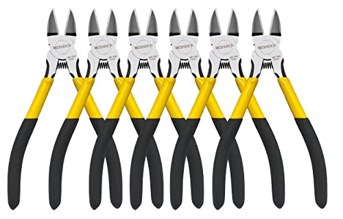 Wire Cutter 6.5 inch Cutting Pliers Diagonal Cutter Snipper 6 Pack (6 Count)