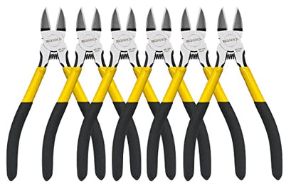 Wire Cutter 6.5 inch Cutting Pliers Diagonal Cutter Snipper 6 Pack (6 Count)