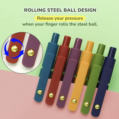 Gel Pens 6 Pcs Black Ink Pens for Women (6 Count)