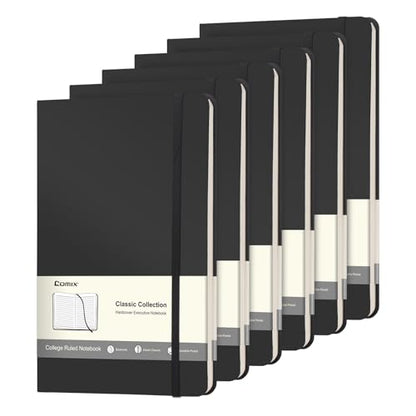 6 Pack Lined Journal Notebooks for Work (6 Count)