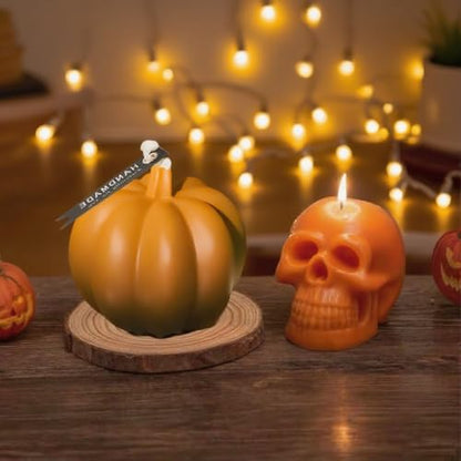 4Pcs Skull Resin Molds with 2Pcs Pumpkin Silicone Mold (6 Count)