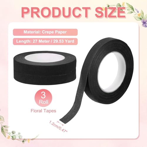 3 Rolls Floral Tapes