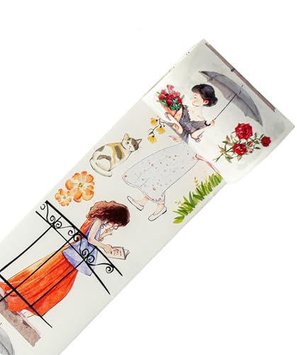 Pre Cut Leisurely Days Washi Tape Roll (17.0604 Foot)