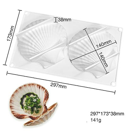 Big Sea Shell Silicone Baking Mold for Baking 3D Bakeware Chocolate Mold Cupcake Pan Cake DIY Muffin Kitchen Tool