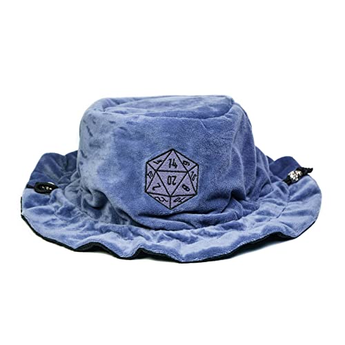 Large DND Dice Bag with Pockets Blue Storage Bag for D&D RPG Game (20 Ounce)