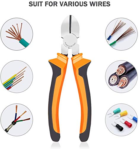 6" Wire Cutters Heavy Duty Diagonal Pliers for Cutting Wires Craft