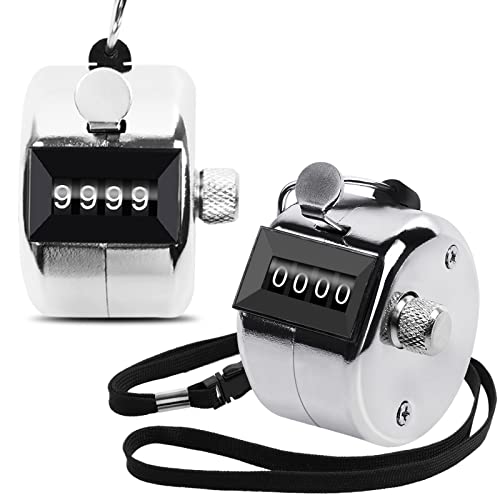 2 Pack Metal Hand Counter Four