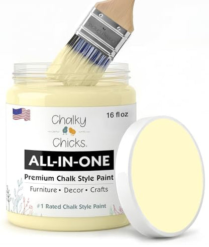 Daisy Yellow 16 Fl Oz Chalk Paint for Furniture All in One