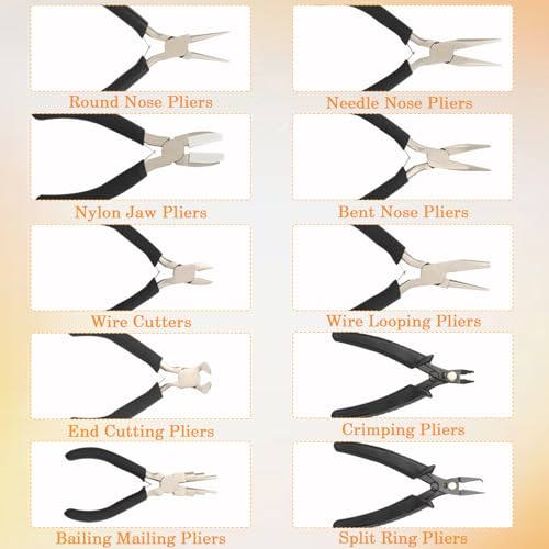 10 Pack Jewelry Pliers Set (10 Count)