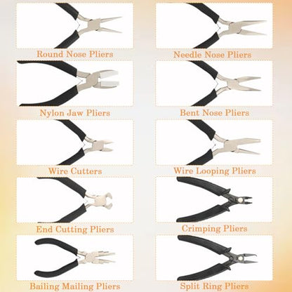 10 Pack Jewelry Pliers Set (10 Count)
