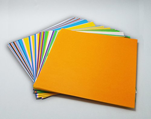 Taro's Origami Studio] Standard 6 Inch One Sided 23 Colors 500 Sheets Square Easy Fold Premium Japanese Paper for Beginner