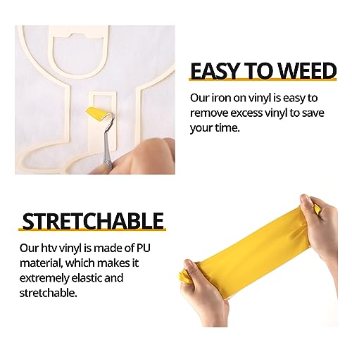 Yellow Heat Transfer Vinyl Bundle (10 Count)