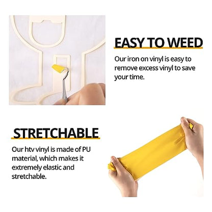Yellow Heat Transfer Vinyl Bundle (10 Count)