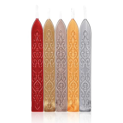 5Pcs Sealing Wax Sticks with Wicks (5 Count)