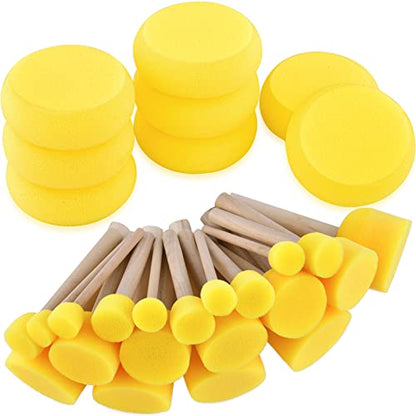 28 Pieces Round Sponge Brush (28 Count)