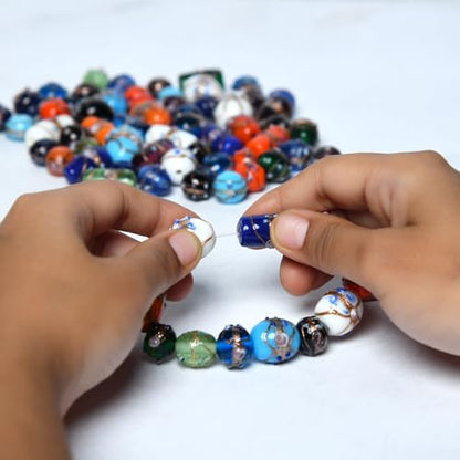 2 3 LB Assorted Glass Wedding Cake Beads for Jewellery Making (150 Count)
