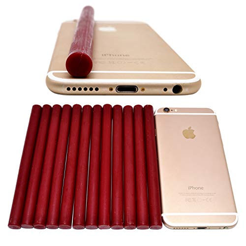 Matte Dark Red Glue Gun Sealing Wax Sticks Wax Seal Rod (12 Count)