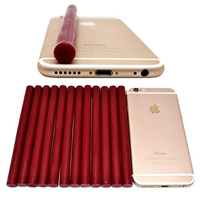 Matte Dark Red Glue Gun Sealing Wax Sticks Wax Seal Rod (12 Count)