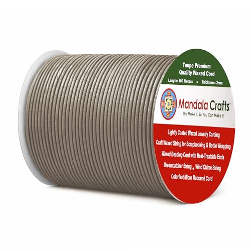2mm Taupe Waxed Cord (327 Foot)