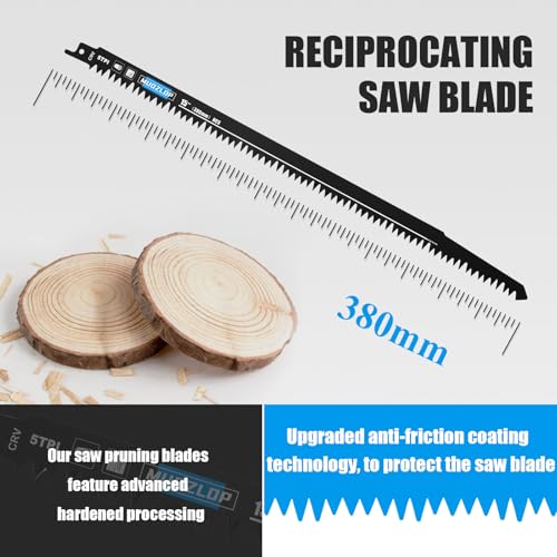 20Pack 15inch 5TPI Woodcutting Reciprocating Saw Blades Set
