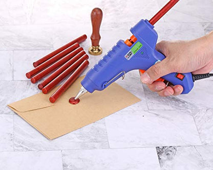 15Pcs Retro Wine Red Glue Gun Sealing Wax Sticks for Wax Seal Stamp (15 Count)