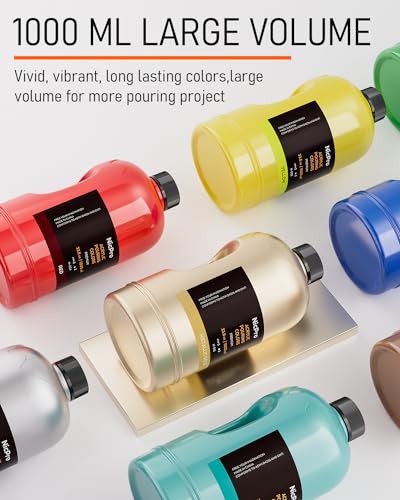 14 Colors Large Bulk Acrylic Pour Paint Set (473.2 Fl Oz)