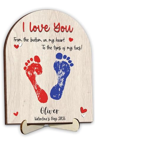 Personalized Handprint Wooden Sign Gift for Baby Showers