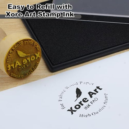 5"x4'' Large Ink Pad Washable Stamp Ink Pad for Baby Footprint Handprint with 30ml Premium Refill Ink