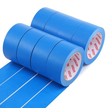 8 Rolls Painters Tape 2 Inch Wide Blue Painters Tape for Wall Painting (8 Count)