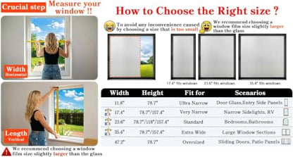 Window Privacy Film Frosted Stripe Window Film