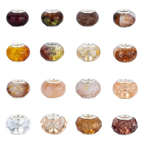 Brown Mix Large Hole Beads (100 Count)