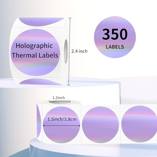 1.5" Holographic Direct Thermal Label Stickers