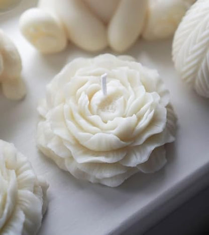 3D Peony Candle Mold 2Pack (2 Count)