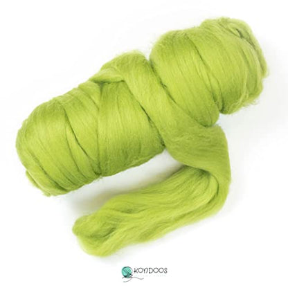 Colored Natural Wool roving (8 Ounce)