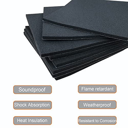 Rubber Adhesive Pads 8 Pcs 4"x4"x1