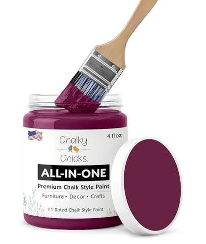 Logan Berry 4 Fl Oz Chalk Paint for Furniture All in One
