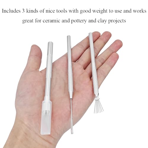 3 in 1 Clay Needle Tools Sculpting Ceramics Pottery Carving Tools for Model Clay Supplies
