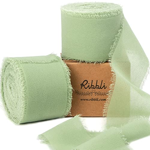 Sage Green Chiffon Ribbon (60 Foot)