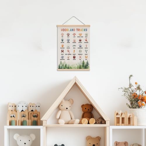 Boho Animal Woodland Tracks Poster Hanger